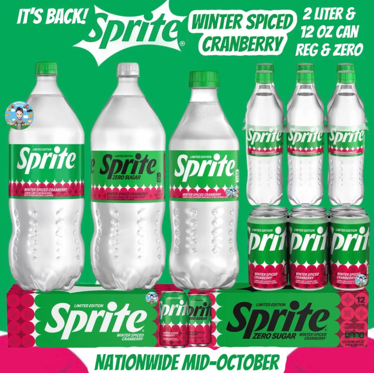 Sprite Winter Spiced Cranberry will return to stores nationwide mid-October. (News/Image::Coke employee, grocery warehouse) #spritewinterspicedcranberry #winterspicedcranberry #cranberry #winter #winter2024 #beveragenews #beverages #soda #sprite #foodnews #newfood #Foodie #teamchubster #breakingchubbylittlenews 