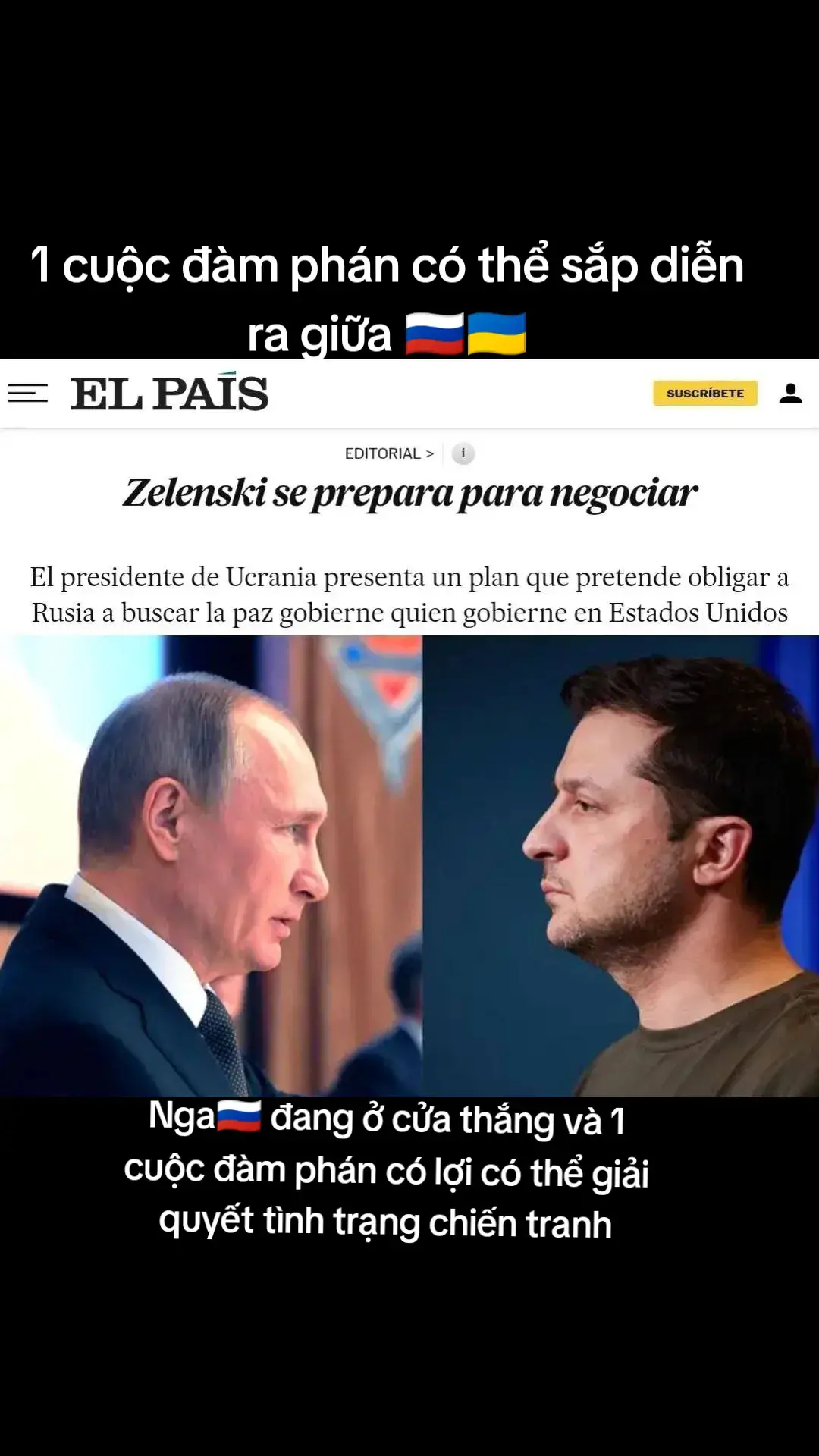 Zelensky đang chuẩn bị đàm phán với Liên bang Nga trong bối cảnh tình hình nguy cấp ở Ukraine, - El Paris Bài báo nói rằng áp lực đàm phán từ bên ngoài mà Ukraine sẽ buộc phải nhượng bộ một cách đau đớn cũng đang gia tăng. #ukraine #russia #american 