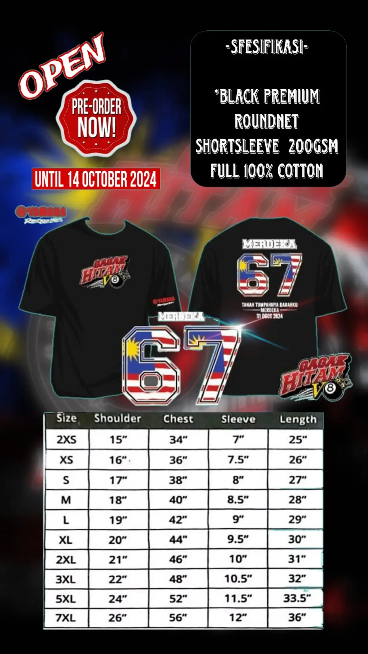 haaaa mana guyss.. yang mana berminat dm saya..  nnti dah tutup oder jgn nak dm2 dah ya..      #gagakhitam #f #fyp #gagakhitamracingteam #baju #oder cepat guys.. #mro #135 #minatroger #fypシ゚ #barangviral  @Malkodok 🐸🇲🇾 @fauzinordin7 @GagakHitam_RacingTeam @muazakmallll @BASiKALSiONG🚲  