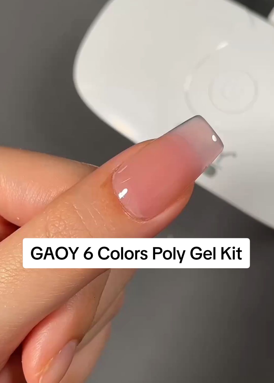 GAOY 6 Colors Poly Gel Kit which includes everything you need#gaoy #polygel #polygelnails #jellynails #manicure #nudenails #pinknails 