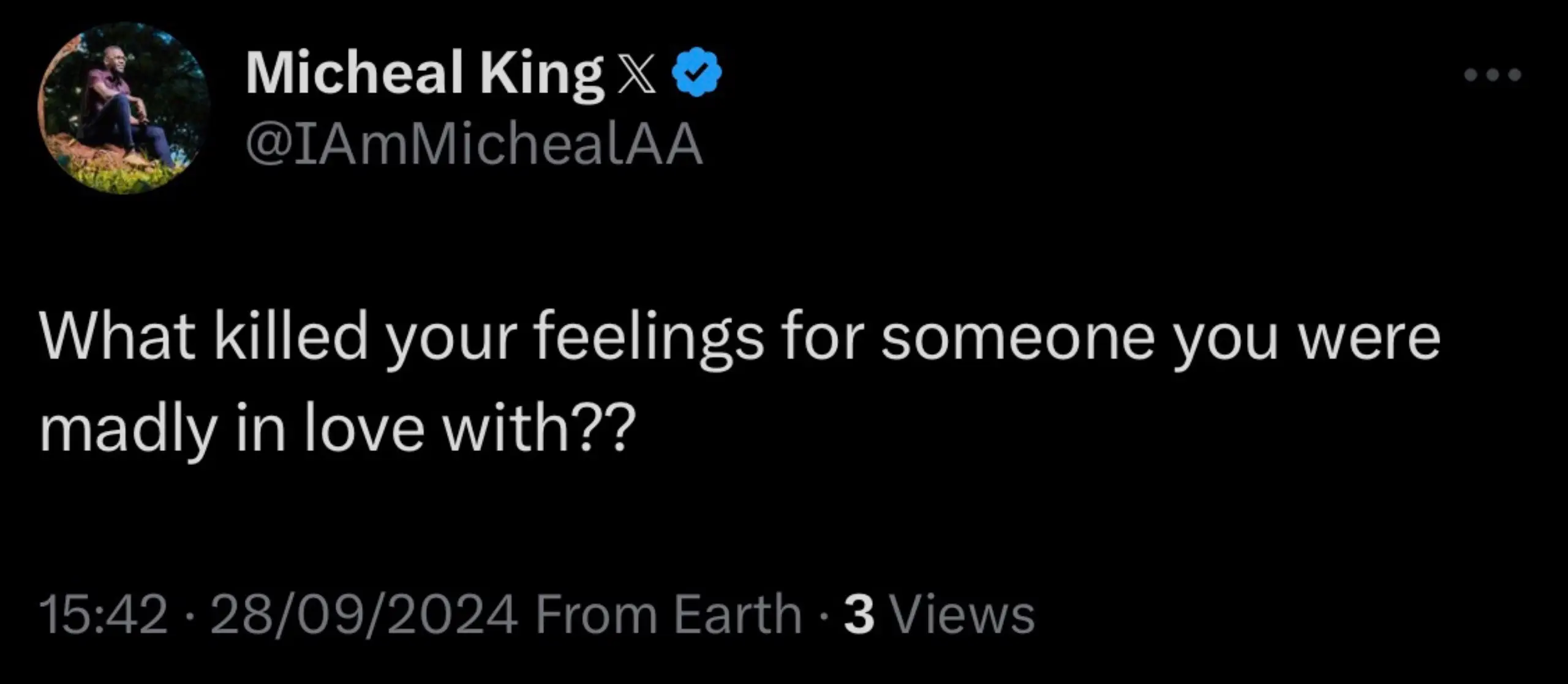 What killed your feelings for someone you were madly in love with? 💔 #MichealKing #LostLove #FadingFeelings #BrokenHeart #RelationshipTruths #HeartbreakStory #MovingOn #EmotionalGrowth #LoveAndLoss #DeepQuestions 