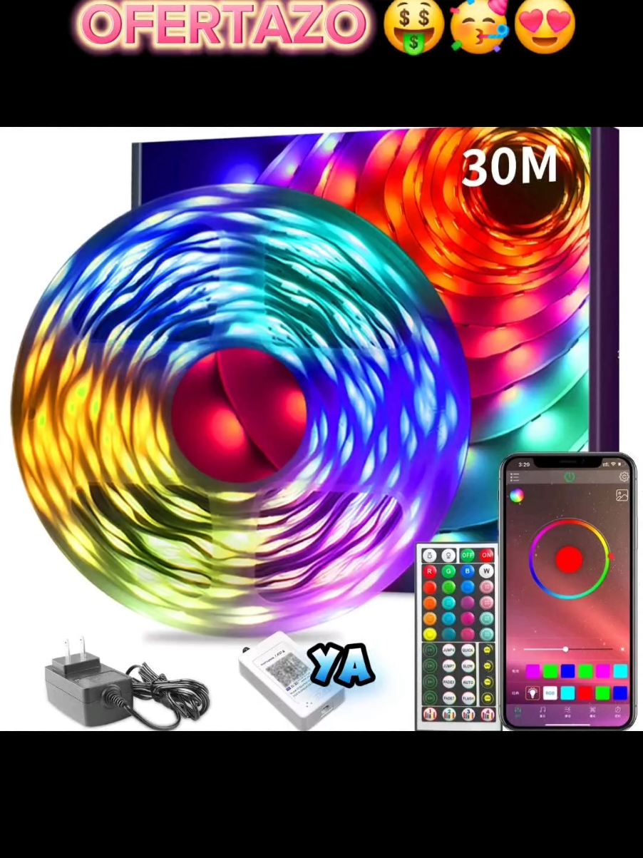 LUCES LEDEN SUPER PRECIO! NO LO PIENSES MÁS Y DELE UN TOQUE DE ALEGRIA A SU HOGAR😍 #fyp  #viralvideo  #viralllllll  #paratii  #paratiiiiiiiiiiiiiiiiiiiiiiiiiiiiiii  #ventas  #TikTokShop  #ventastiktok  #flyp  #hogar  #lucesled  #luces  #ligh  #decoration  #decoratuhogar#ledstriplights 