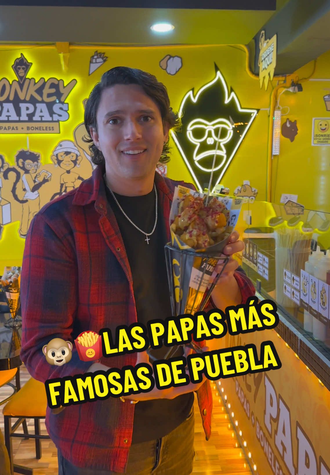 🐵 🍟🐒 LAS PAPAS MÁS FAMOSAS DE PUEBLA 🐵 Pide tu CONO CON PAPAS Y BONELESS DELICIOSOS en @Monkey Papas con todo lo QUE SE TE ANTOJE porque tienen 13 sabores de SALSAS Y ADEREZOS para ti. ¡Cuéntame cuál es la sucursal que te queda más cerca! 🍟🐒 ▪️ 📍Zavaleta 📍Explanada 📍C. Universitaria 📍Cuautlancingo 📍Pza. Dorada 📍Cholula 📍Prolongación 11Sur 📍Medicina BUAP 📍UPAEP 📍Centro  📍Pza. Norte 📍Parque Puebla ▪️ #quehacerenpuebla #monkey #papas #nice #rico 