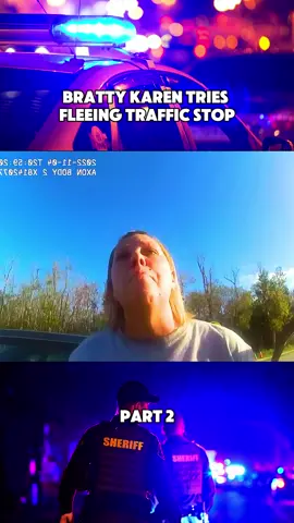 Bratty Karen Tries Fleeing Traffic Stop Part 2 #police #fyp #cops #copsoftiktok #bodycam #policeoftiktok #usa 