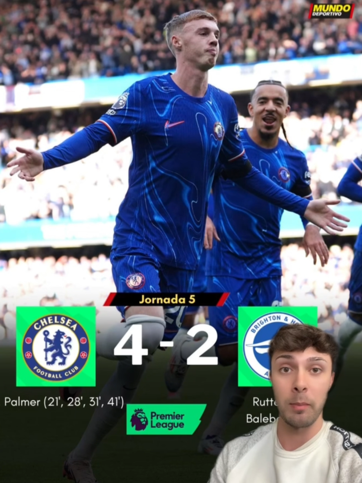 🔥 Jornada de locura en la #PremierLeague  ⚔️ El Arsenal empata a puntos con el City 🥶 Póker de Cole Palmer  #colepalmer #arsenal #manchestercity #chelsea #rodri #premierleague #liverpool  🎙️@Gerard Lorente 