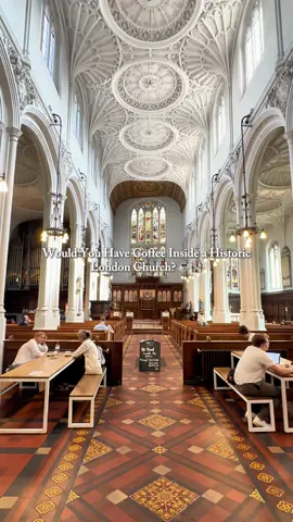 Would you have coffee in an iconic church in London? ☕️ 🏰 ⁣ ⁣ Tucked away in the historic setting of St. Mary Aldermary Church, just off Bow Lane in the heart of London, lies a hidden gem: Host Café. Combining the timeless serenity of this 17th-century church with the vibrant energy of a modern coffee shop, it offers a unique atmosphere perfect for a peaceful retreat in the bustling city.⁣ ⁣ Host Café serves ethically sourced coffees, teas, and a selection of light snacks, all in the beautiful, Gothic surroundings of St. Mary Aldermary. ⁣ ⁣ The church’s stunning stained-glass windows and intricate vaulted ceilings provide an inspiring backdrop for sipping your flat white or catching up with friends. ⁣ ⁣ The church’s crypt served as a refuge during World War II, providing shelter to Londoners during the Blitz. Despite the heavy bombings in the area, St. Mary Aldermary survived, standing as a symbol of resilience amidst the devastation of the war. ⁣ ⁣ 📍 Host Café at St. Mary Aldermary Church⁣ Watling Street, London EC4M 9BW #londonblogger #londongirl #lovelondon #londontiktok #london #cityoflondon #londoncafe #hiddengems #beautifuldestinations #cafe #londonhiddengems 