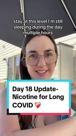 Day 18 Update—Nicotine Patch for Long COVID! ❤️‍🩹 Tl;dr—feeling hopeful this might be my new “normal”!🤞🏻 Still have improved physical/mental stamina, improved taste/smell, & heart rate stabilization! 🙌🏻 #longCOVID #longCOVIDrecovery #nicotinepatch #nicotine