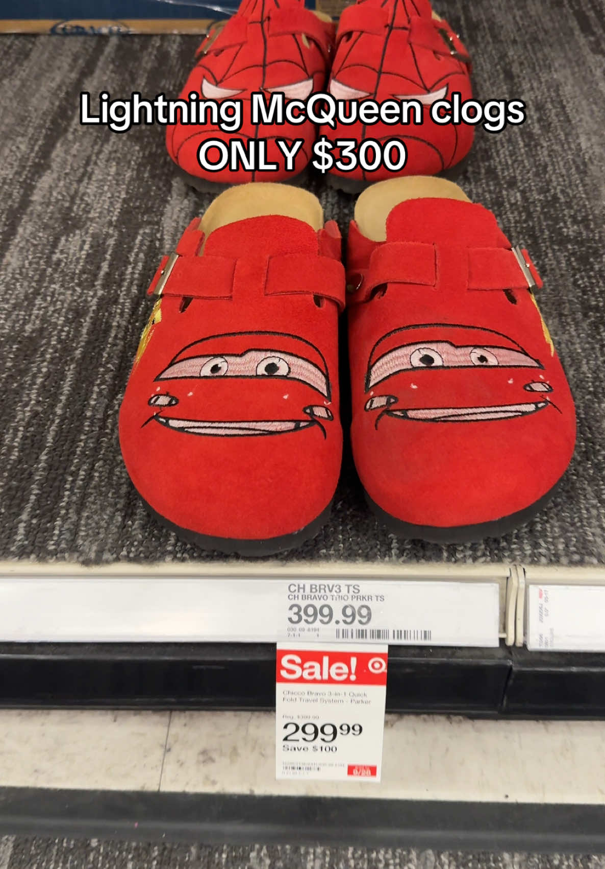 300 or 80? #lightningmcqueen #clogs 