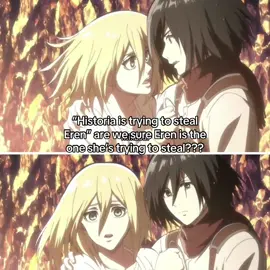 #MIKAHISU; SOME aot fans be hating on the female cast and then you look at it and its a bunch of lesbians and strong woman with pathetic men                                                      #AttackOnTitan #aot #snk #shingekinokyojin #mikasa #mikasaackerman #historia #historiareiss 