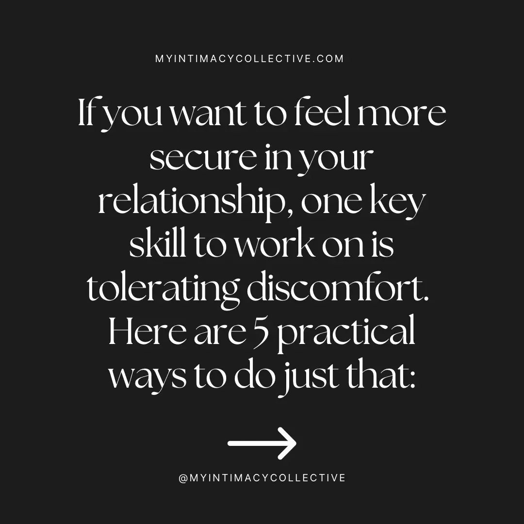 Want to run away during tough talks? Here's why leaning into discomfort can save your relationship! #myintimacycollective #relationships #relationshipadvice #couples #healthyrelationship 