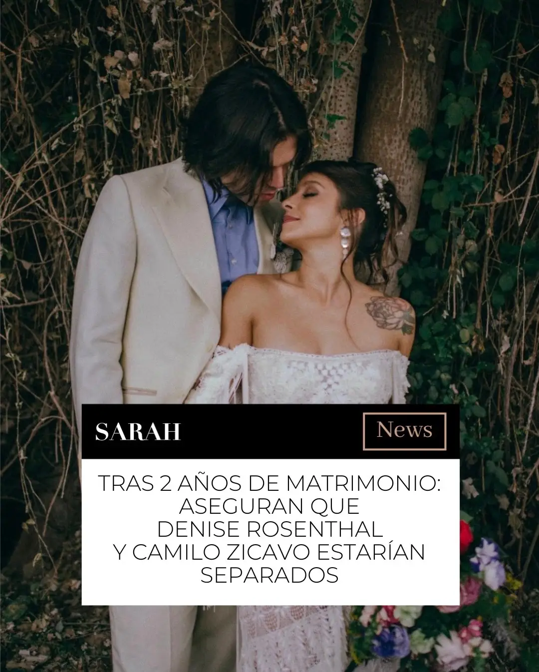 Denise Rosenthal y el músico Camilo Zicavo se habrían separado tras dos años de matrimonio. 💔 Así lo afirmó este sábado la periodista de espectáculo Cecilia Gutiérrez, quien comentó que los rumores de distanciamiento entre la pareja se escuchaban hace meses. Además aseguró que el músico de “Moral Distraída” ya tendría una nueva pareja. “Se llama Daniela y es hija de dos actores reconocidos. Los vieron en un cumpleaños juntos anoche”, comentó la periodista en su cuenta de Instagram. “Ojo! A mi no me consta, no sé si hubo infidelidad, porque el rumor de su separación está hace meses”, finalizó Cecilia. La pareja no ha dado ningún tipo de declaración hasta el momento. #SARAH #revistasarah #deniserosenthal #camilozicavo #news #breakup