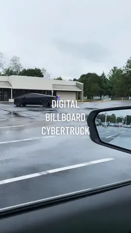 This cybertruck had a digital billboard on the back of it. WHAT?! #cybertruck #fyp #maryland #tesla #teslacybertruck 