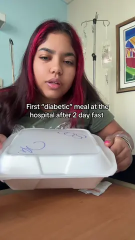 Im so sad 😭 #type1warrior #hospital #hospitalfood #chronicillness #fyp #type1diabetes 