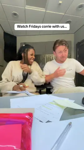 We got to watch Fridays #Corrie before it aired, so we could prepare for the aftermath…let’s just say gogglebox won’t be calling anytime soon and we both need to stop biting our nails😅 @calumlill  #foryou #corrietok #bts 