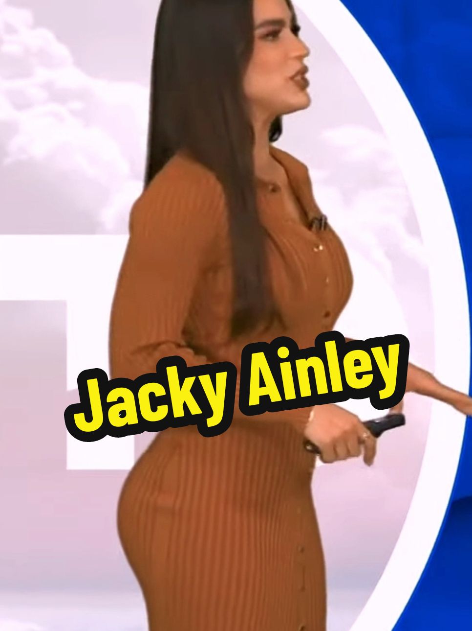 Jacky Ainley Today 🔥 @Jacky Ainley #SexyWeather #WeatherGirl #TightDress #WOW 