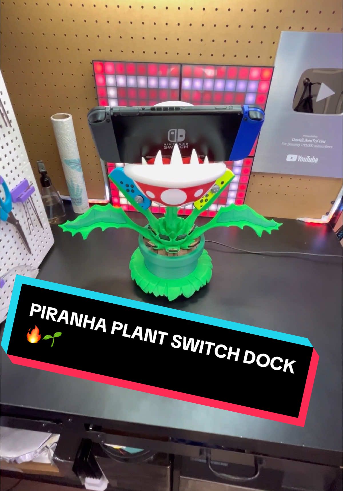 You need this for your switch!🤩 PIRANHA PLANT SWITCH DOCK🔥🌱 all filaments used in this project are @BambulabGlobal pla along with their D5x2 mm round magnet and BT3x10 SHCS self tapping screws #3d #3dprinting #3dprint #3dprinter #3dprinted #fyp #fypシ #viral #zxycba #3dprints #3dprintinglife #3dprintingtiktok #3dprintingfail #3dprintingnerd #3dprintingtips #3dprintingideas #bambu #bambulabs #bambup1p #asmr #3dprintingasmr #satisfying #satisfyingvideo #nintendo #nintendoswitch #switch #switchgames #switchdock #mario #mariobros #nintendoswitchforlife #dock #plant #plants #awesome #cool 