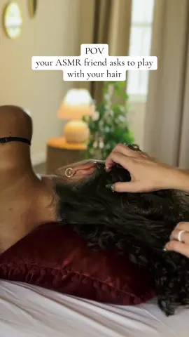 This would put me to sleep sooo fast #asmr #hairplay #tingles #hairbrushing #relax 