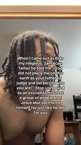 If God and Jesus, the creator, whoever came down here and see how yall filled a world he created out of love with so much hate, they/she/him/them/it would be so disgusted. It says in the bible that God knows each of us, since the moment we enetered our mother’s stomach, why would a creator who took the time to make each and every one of us, hate us for who we are. #fyp #viral #bi 
