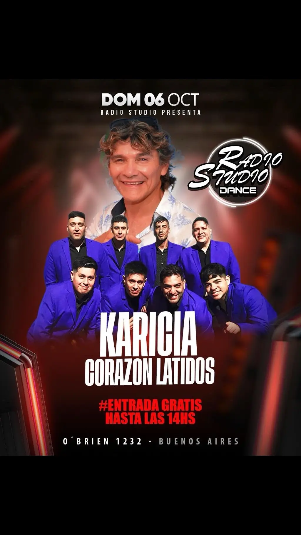 DOM.6.OCT 🌈 𝙍𝙎𝘿 𝙁𝘼𝙈𝙄𝙇𝙄𝘼𝙍!  Shows en vivo: 🔹Grupo Karicia. 🔹Corazón Latidos. 💲Entrada gratis hasta las 14hs!  🦄Sector exclusivo para los pikis! Metegoles, play station, globologia, maquillaje artístico! ⚽️🕹️🧚‍♀️ 🎁Festejamos los cumples de la semana y sorteamos $50.000 entre todos los cumpleañeros!  📲Más info por mensaje de WhatsApp al 11-4410-2327.  📍 O'Brien 1232, Constitución, CABA. 💬Seguinos en 𝗙𝗮𝗰𝗲𝗯𝗼𝗼𝗸 búscanos como RSD OK. En 𝗜𝗻𝘀𝘁𝗮𝗴𝗿𝗮𝗺 como @radiostudiojuliok. Y en 𝗧𝗶𝗸𝗧𝗼𝗸, como @radiostudiook.  🔺Suscribite a nuestro canal de 𝗬𝗼𝘂𝘁𝘂𝗯𝗲: Radio Studio Dance. 📻Escuchá la 106.9 radio studio FM. #domingo #domingofamiliar #radiostudio #radiostudiodance #constitucion #caba #barracas #lugano #pikis #paraguayosenbuenosaires #paraguayosenargentina #zonaoeste #zonasur #avellaneda #sarandi #quilmesoeste #quilmes #wilde #montegrande #lomasdezamora #berazategui #zonaoeste #sanjusto #ramosmejia #moron #moreno #elgigantedeconstitucion #laboca #buenosaires #rsd 