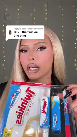 Replying to @Jeda Perez so affordable for the lip liner, lipstick and lip gloss and they smell like twinkies OMGGG #fyp #twinkielipkit 