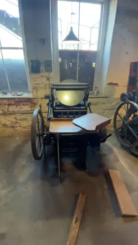 1910s printing press footage, this century old piece of history still functions completely #printingpress #fy #fyp 
