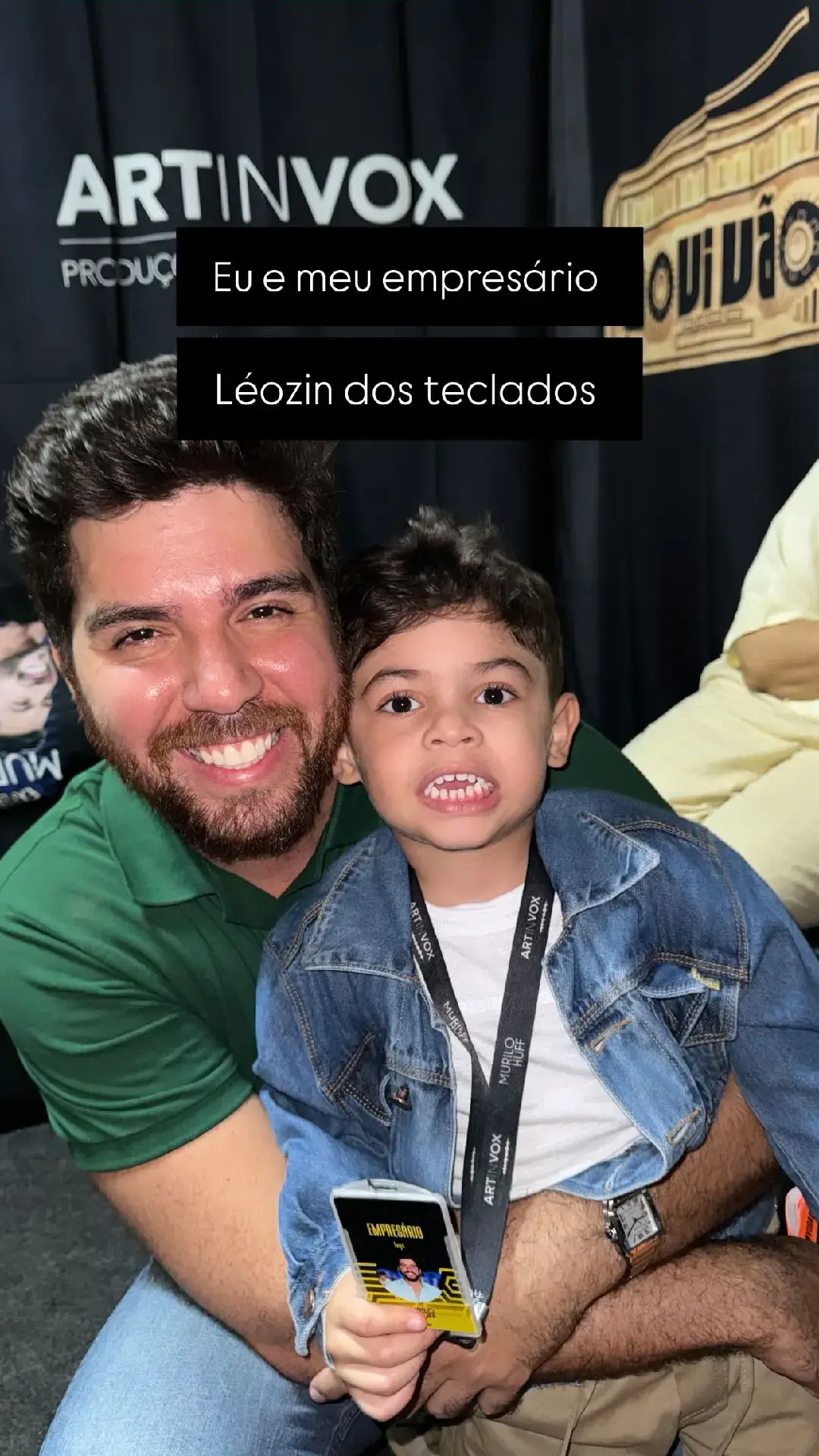 Leozinho no camarim do papai 🥹 #murilohuff #huff #sertanejo #leo 