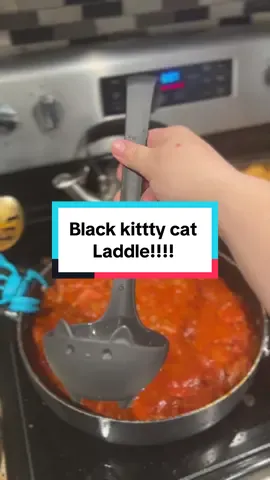 If you haven't noticed I like silly kitchen gadgets! They are so much fun!!!  #blackcat #spookyseason #kitchengadget #cat #catsoftiktok #cooking #tools #kitchenware #laddle #itspastmybedtime #tiktokshop #makingdinnerfun!