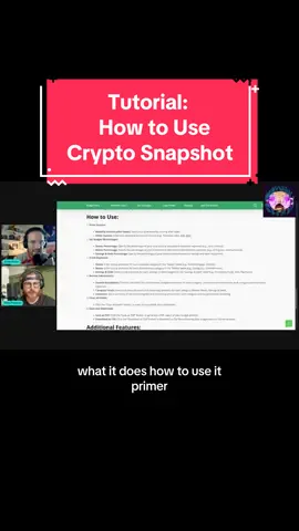 In this sponsored overview, Evan & @Alex Popovic test drive and give feedback on Crypto Snapshot (https://cryptosnapshot.net) -- a free-to-use, all-in-one solution for new and experienced cryptocurrency users who want to build a budget, plan exit strategies, calculate Fibonacci levels, access other research tools, and get the news in one place. 🛠️ Developed by @Crypto Snapshot with web design help from @Cosmic Crypto 🚀🫡 they're actively building and would welcome your feedback at the discord linked on the site. Give it a try then leave a comment to let us know what you think! And to the friends of Crypto Snapshot for sponsoring this video 🙏  ‼️NOTE: We were notified after filming that a sponsorship from @cryptoneversleeps.eth enabled them to upgrade the free CoinGecko API used at the time of filming to the pro version, meaning the issues in fetching we described are resolved. Hooray! 👀 want to quickstart your crypto journey, avoid scams, and become more self-sufficient onchain? Check out the free resources and our new live courses at https://theriseupmorningshow.com — #learn #crypto #cryptosnapshot #freetools ##howto##investing##budgeting##dca##fibonacci#dyor