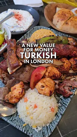 There once was a time where you can go to the Turkish restaurant and get a full platter that can feed a whole family without denting your wallet, these days it's hard to find a platter that's value for money. This spot in Leytonstone has a score 4.9 of on google and after visiting I can see why. Theres an old school vibe but the food is value and good value for money. I got the platter for 2 which came with Lamb Shish, Chicken Shish, Adana Kofte, 2pcs Lamb Ribs, Lamb Doner 2 pcs Chicken Wings Chicken Doner Served With Rice, Bulgur, Salad and Bread £29.95 (I got extra wing and rib)  This platter could easily feed 3 to 4, there was enough left over for 2 the next day. Everything was cooked right and tasted good. The Turkish Style salad with the classic olive oil and nar ekşisi dressing, was great and the chill sauce had a nice flavour of scotch bonnet with a spicy heat that's hits.  Loafs of other kebabs on the menu under £10. A proper hidden gem. Bossman also gave my baby a loliipop at the end.  This was a follower recommendation, thanks to the person that told me.  Scores  Food 8 Value 9 Service 8 Atmosphere 7 It's fully halal. No alcohol served. Not BDS aligned. Parking available outside after 6.30pm FSA rating 3 I paid for my meal. 