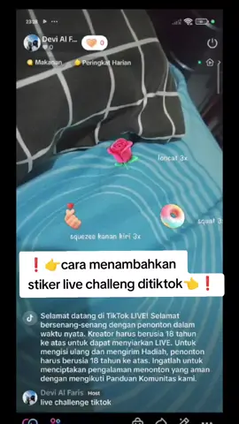 CARA MENAMBAHKAN STIKER LIVE CHALLENGE DI TIKTOK #tutorial #educational #tiktoklive #rekomendasi #sorotan #foryourpagetiktok #caramenambahkanstikerchallengelivetiktok @sorotan @wardahkukuh @Faris Faris 20 @budiani476 #fyp #forurpagetiktok #stickerchallenge #tiktokgift 