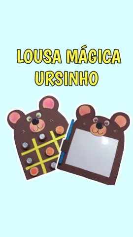 lousa mágica ursinho #DIY #diadascrianças #crafts #manualidades 