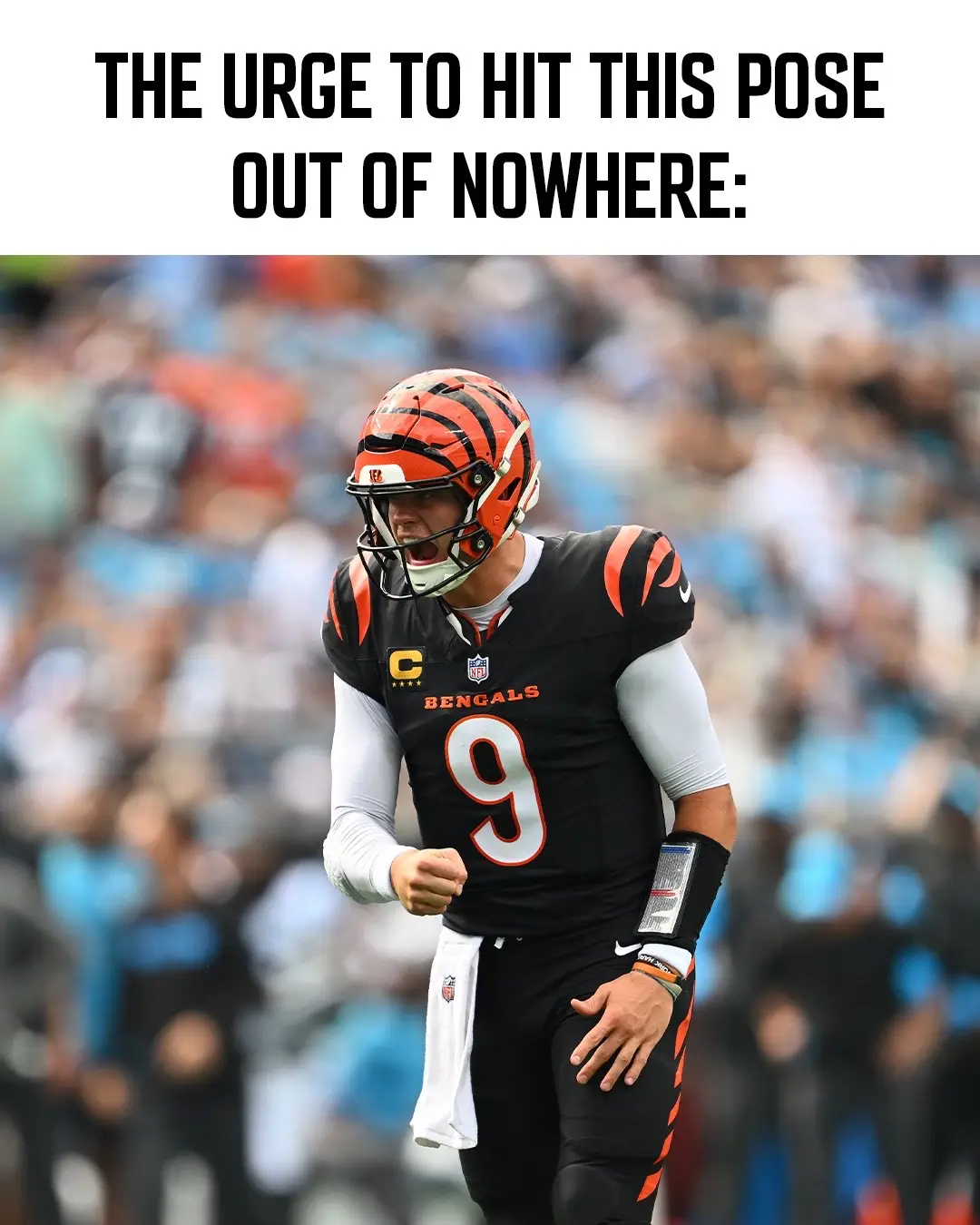 Anyone else just feel like hitting this pose 🤷  #fyp #bengals #joe #joeburrow 