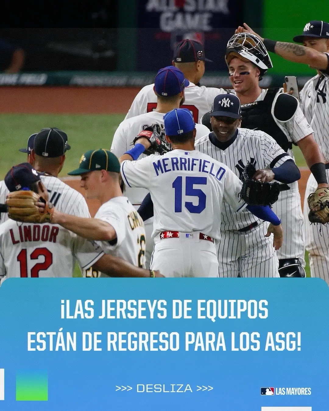 A partir del All-Star Game 2025, los jugadores vestirán los uniformes de sus respectivos equipos. 👀✍️ #lasmayores #sports #baseball #allstargame #uniformes #jerseys #stars #beisbol #estrellas  