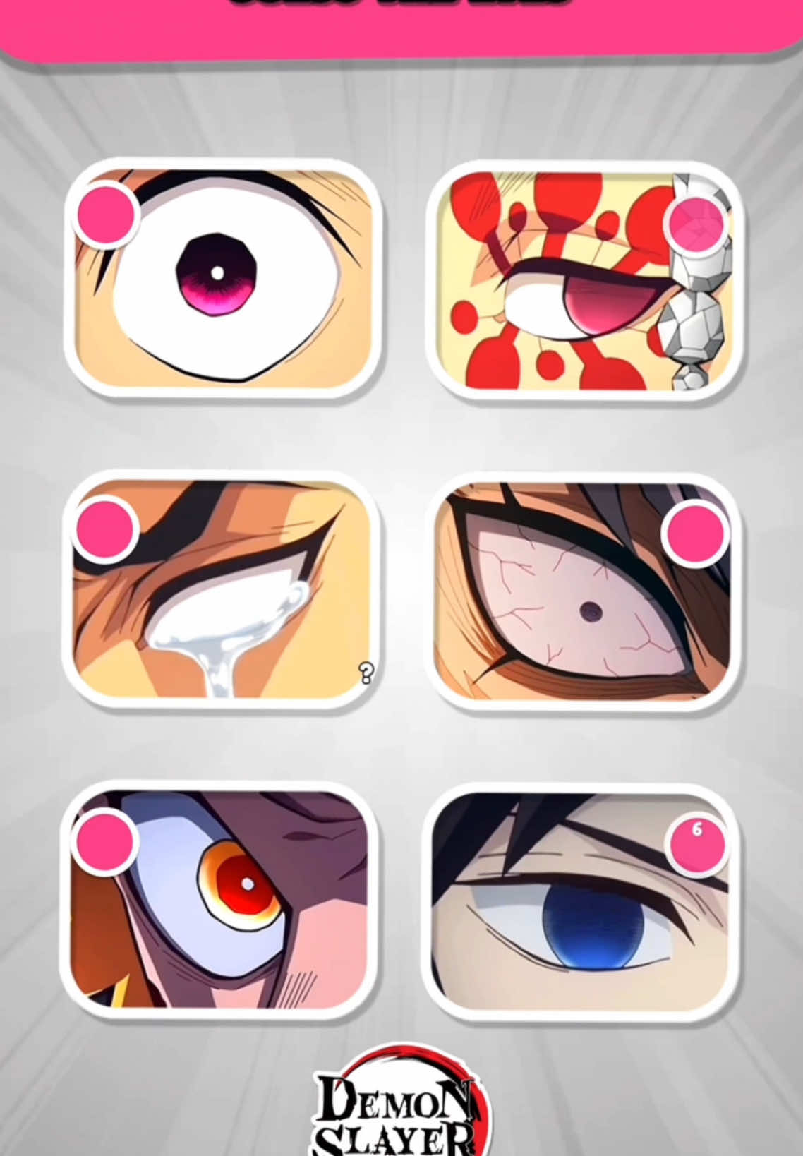 DEMON SLAYER EYE QUIZ 👺⚔️👀👁️ Guess the demon slayer character eye !  #demonslayer #kimetsunoyaiba #quiz #anime #eyes 