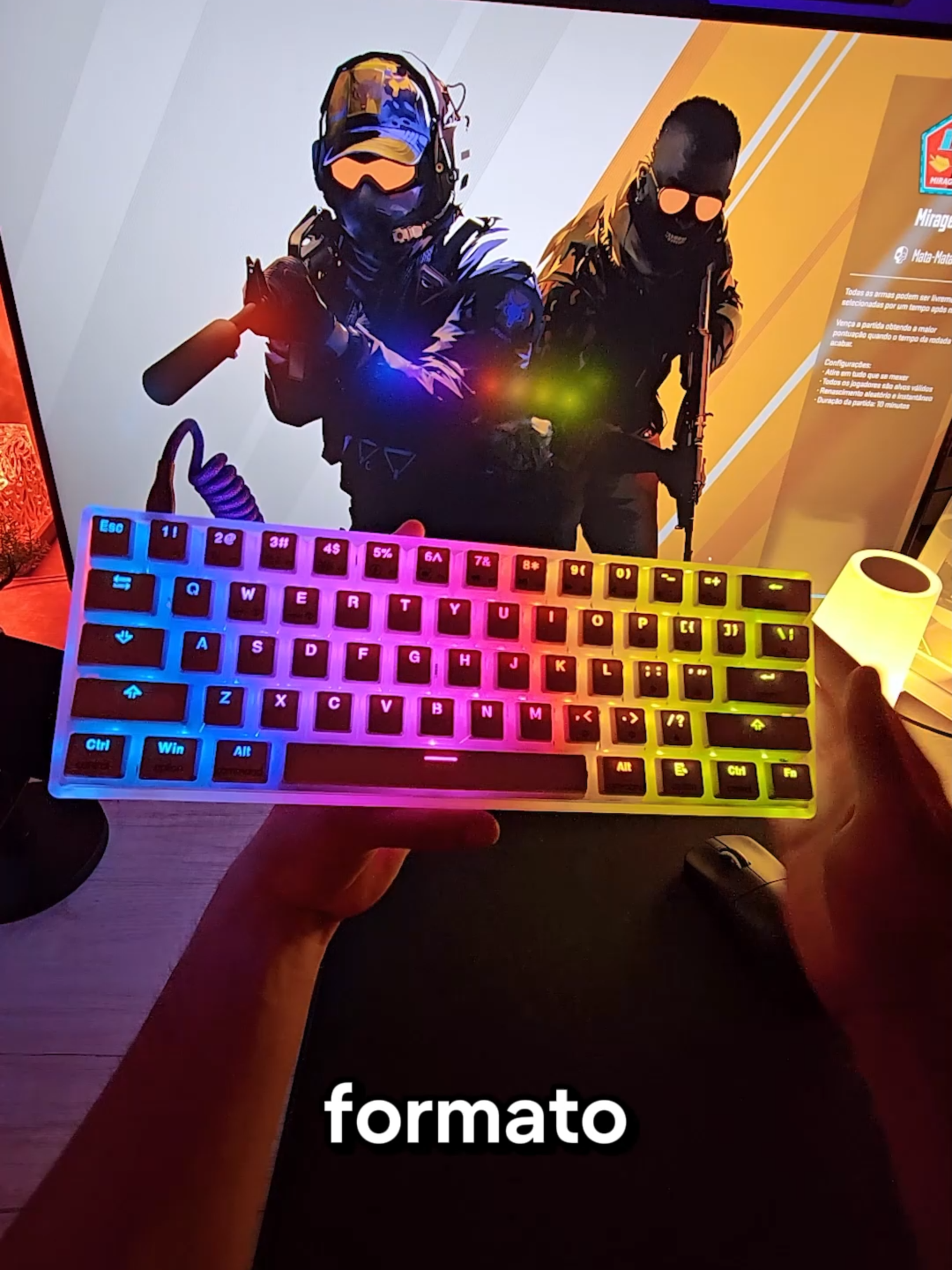 TECLADO MAIS BONITO PARA JOGAR FPS 2024! #teclado #tecladogamer #tecladomecanico #tecladogamermecanico #teclados #Tech #techtok #foryoupage #fy #fyp #kleitech #aliexpress #techtokbrazil #achadinhos #setup #setupgamer