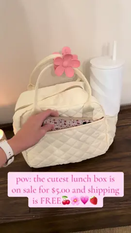 This lunchbox is amazing quality and is on sale for only five dollars with free shipping!! This is a limited time sale, so grab it while you can!! 💗#tiktokshop #tiktokshopaffiliate #lunchbox #shoppinghaul 