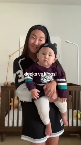 when mom is a @LA Kings fan & dad is a @Anaheim Ducks fan 🥹🥅🫶🏼🏒 #gokingsgo #letsgoducks #NHL #hockeyfan 
