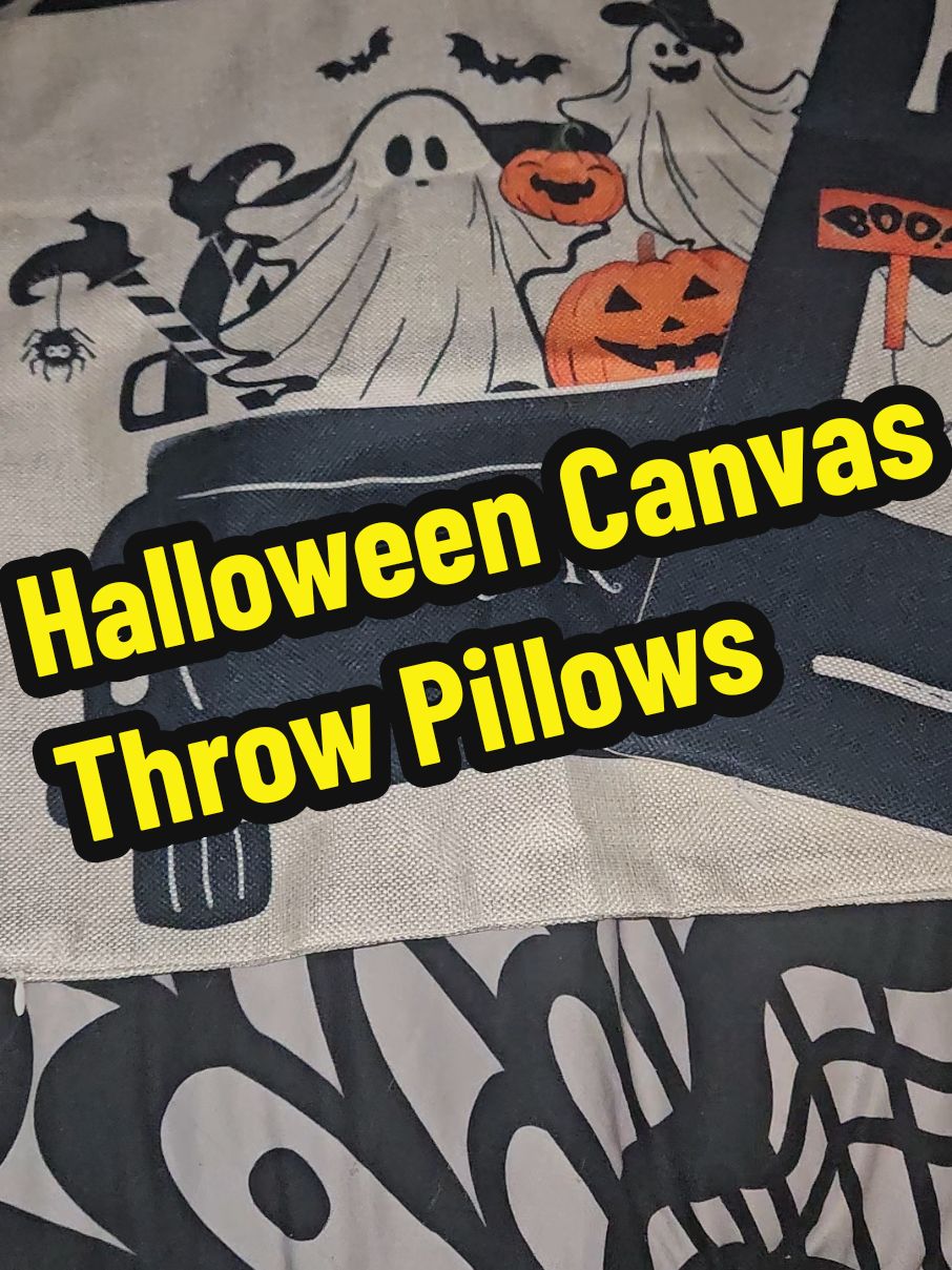 I love these pillows. They're going straight on my couch. Who else loves halloween decor? #halloween #spookyseason #halloweendecor 