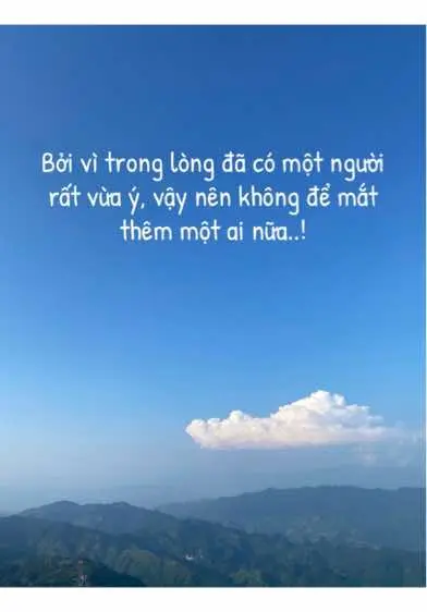 Bởi vì trong lòng đã có một người rất vừa ý, vậy nên không để mắt thêm một ai nữa..!!