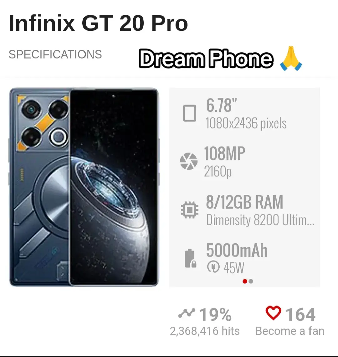 #infinixgt20pro5g  #fyp #foryou #dreamphone