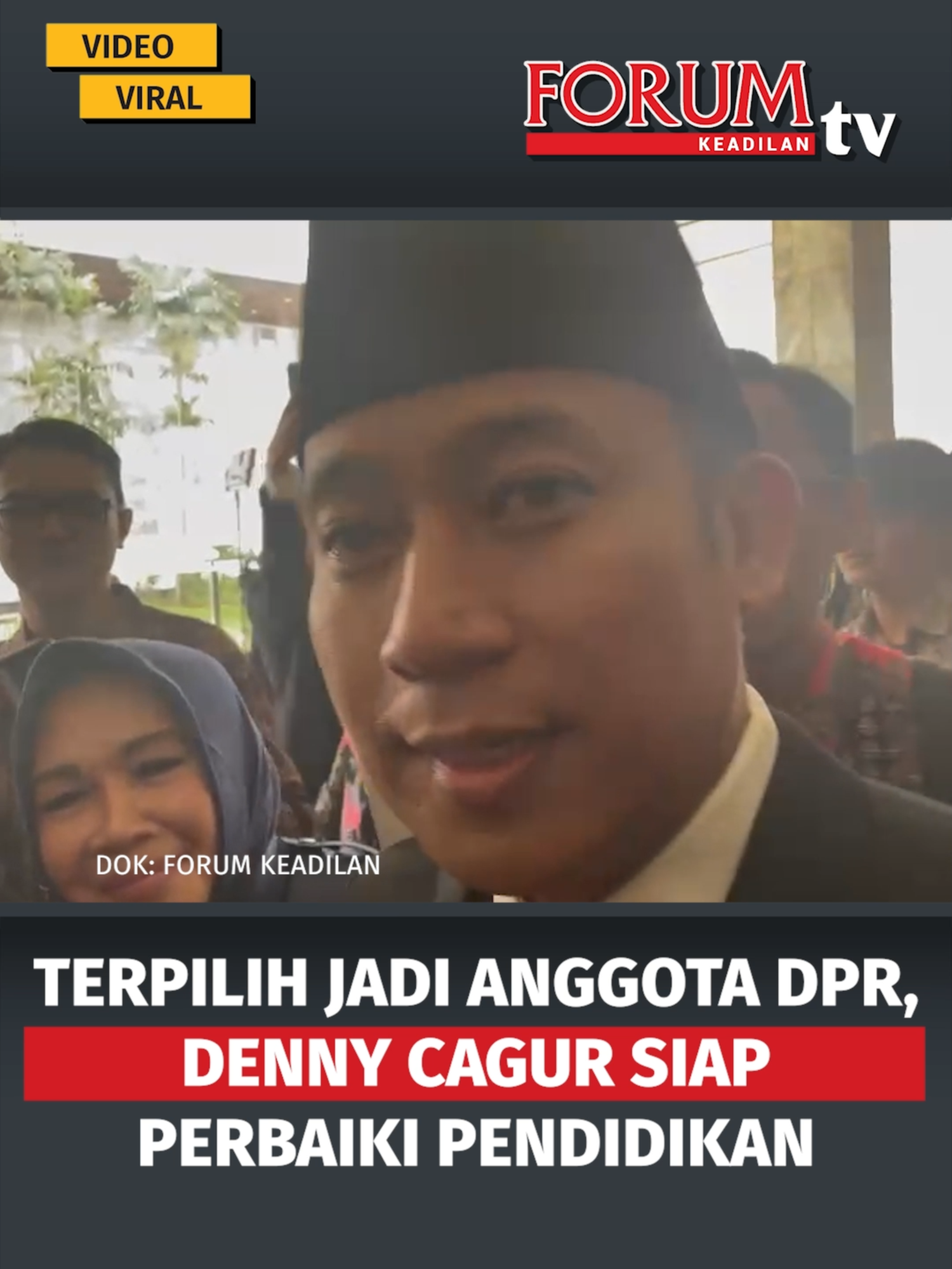 Anggota legislatif Terpilih Denny Wahyudi (Denny Cagur) menyampaikan ingin fokus membenahi bidang pendidikan dan kesenian,  ketika mulai bertugas sebagai wakil rakyat.  Kata Denny Cagur di Gedung DPR RI, Jakarta Pusat, Selasa, 1/10/2024 #dennycagur #dprri #pendidikanindonesia #komedian #pelantikan #viralvideotiktok #anggotadpr #politik #sumpahjanji #forumkeadilan