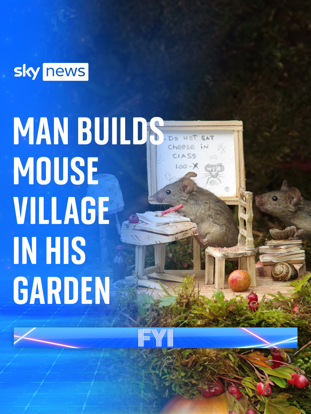 A man has built a tiny village at the bottom of his garden for mice to live in. #FYI #Mice #village