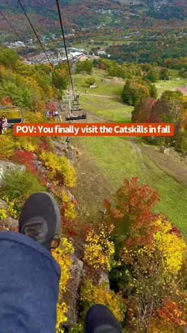 This is your sign to take a gondola ride to see the fall foliage! One of the best places in New England to do that: Hunter Mountain 64 Glen Avenue Hunter, NY 518-263-4223 The Catskills are peaking in color over the next two weeks - it's a great time to enjoy this gorgeous area. Stop in to Kaaterskill Falls as well!  The tallest waterfall in all of New York! #catskills #catskillsny #fallviews #fallfoliage #usatravel #thingstodoinny #tallestwaterfallinny #huntermountain 