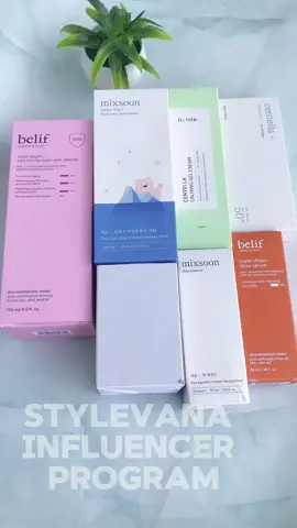 I got these as part of @stylevana_sv @stylevana_family influencer program. I am so excited because I have always wanted to try out these products. This box contains top Kbeauty products   @iunik_us_official - Centella Calming Gel Cream  @mixsoon_official - Bean Essence ,Glacier Water Hyaluronic Acid Serum and Centella Sun Cream SPF50 PA  @Belief 👫 Super Knights - Multi Vitamin Mask ,Super Knights - Pore Firming Vegan Pack Cleanser  and Super Drops - Glow Serum  You can get yours from @stylevana_sv using my code OMAL24.@Stylevana  #stylevana #stylevana_sv #stylevanainfluencers #discountcode #belif #iunik #mixsoon #september