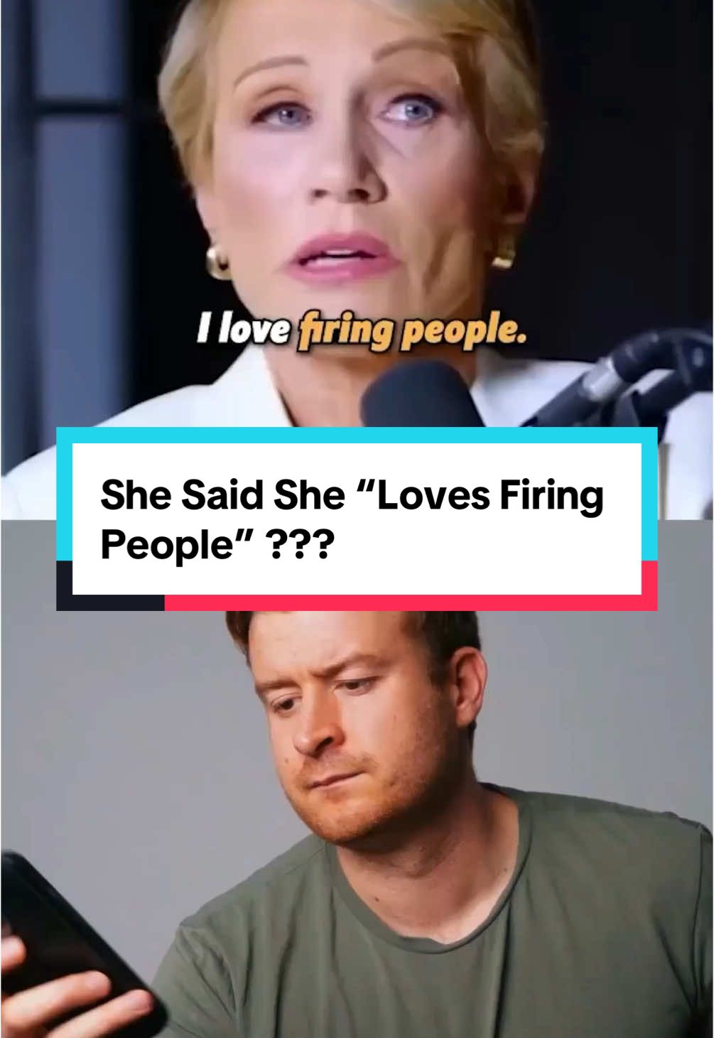 Saying that you LOVE firing people is just evil. #react #badboss #toxiccompanies