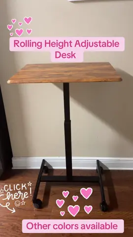 Rolling adjustable desk #makecozyhomeaffordable  #rollingdesk 
