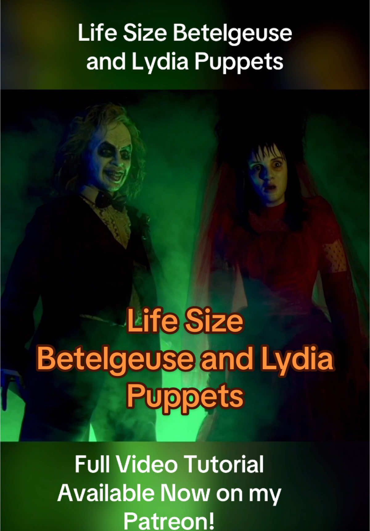 Happy October!! My Betelgeuse and Lydia Puppets are ready for Halloween, and their Tutorial Episode is available now exclusively on my Patreon! 
 
 These Life Size Puppets are Phase One of my big Beetlejuice-themed Halloween Display for this year – The Maitlands are already done as well and their tutorial episode will be up on my Patreon soon! 
 
 I’ve got some BIG surprises joining them before Halloween, so if you wanna see how be sure to check out “Out of the Ether with Brandon Hardy” on my Patreon page where I’m showing how it all comes together!
 
 #Halloween #Halloween2024 #HalloweenDecor #Puppet #Puppetry #Beetlejuice BeetlejuiceBeetlejuice #Betelgeuse #Lydia #MichaelKeaton #WinonaRyder #Tutorial #PuppetDesign #Spooky #October #ItsShowtime #TheJuiceIsLoose #ExtremeHalloween #Art #Artist #ArtistsOnTiktok
 @Beetlejuice @Warner Bros. Movies @Tim Burton 