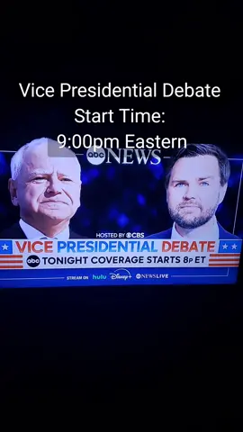 VP Debate Time and Channel #usa🇺🇸  #debate#election 