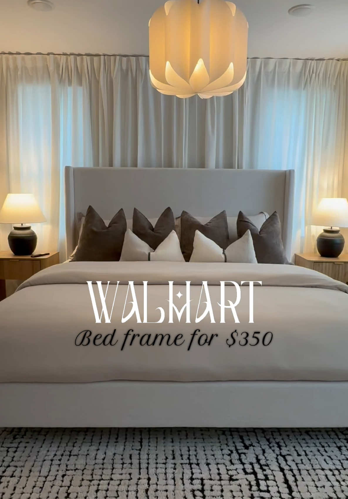 I found the perfect Wingback bedframe at @Walmart , and its almost sold out 🙊 #bedroom #bedroominspo #masterbedroom #walmart #walmartfinds #fyp