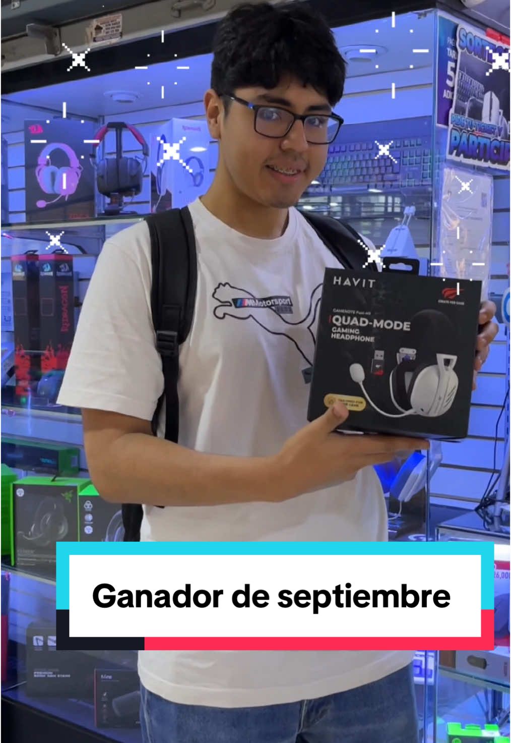 ¡Felicidades! Sebastian por ser el ganador de nuestro sorteo de septiembre 🙌🏼. Estate atento a nuestras redes para que te enteres de todos los sorteos que tenemos 🤑 #sorteo #gamer #peru #audifonosgamer #perifericosgamer #gaming 